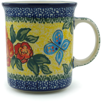 Polish Pottery Mug 15 oz Matisse Flowers UNIKAT