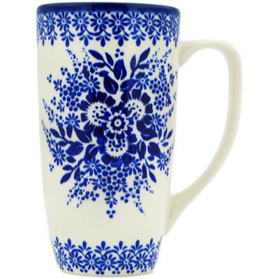 Polish Pottery Mug 15 oz Morning Frost UNIKAT