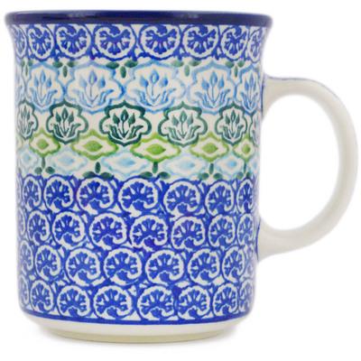 Polish Pottery Mug 15 oz Ocean Tulips