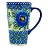 Polish Pottery Mug 15 oz Orchid Crown UNIKAT