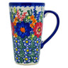 Polish Pottery Mug 15 oz Polish Garden UNIKAT