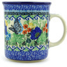 Polish Pottery Mug 15 oz Royal Blue Monarch UNIKAT
