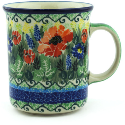 Polish Pottery Mug 15 oz Splendid Meadow UNIKAT