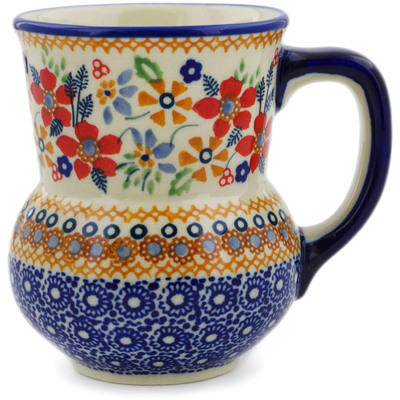 Polish Pottery Mug 15 oz Summer Bouquet UNIKAT