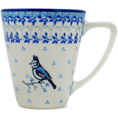 Polish Pottery Mug 16 oz Blue Grove