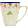 Polish Pottery Mug 16 oz Blushing Blooms