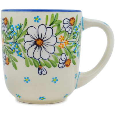 Polish Pottery Mug 16 oz Delicate UNIKAT