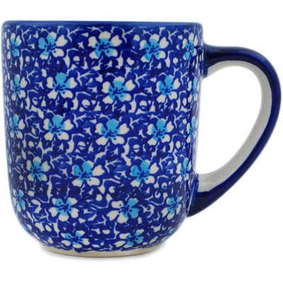 Polish Pottery Mug 16 oz Flowers On The Lake