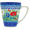 Polish Pottery Mug 16 oz Polish Fields UNIKAT