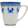 Polish Pottery Mug 16 oz Run Chicken Run