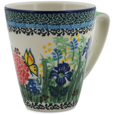 Polish Pottery Mug 16 oz Spring Garden UNIKAT