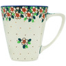 Polish Pottery Mug 16 oz Strawberry Blossom