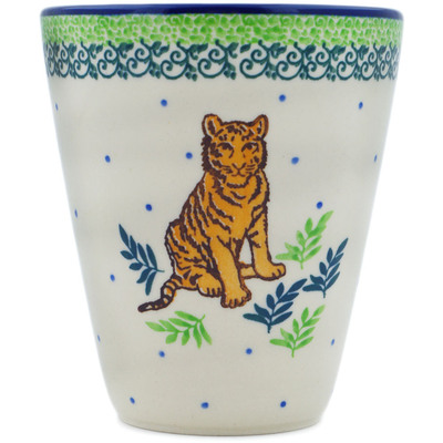 Polish Pottery Mug 16 oz Tiger Kingdom