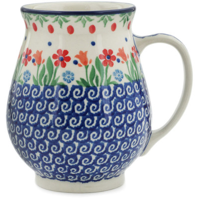 Polish Pottery Mug 17 oz Babcia&#039;s Garden