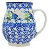 Polish Pottery Mug 17 oz Birdy Babies