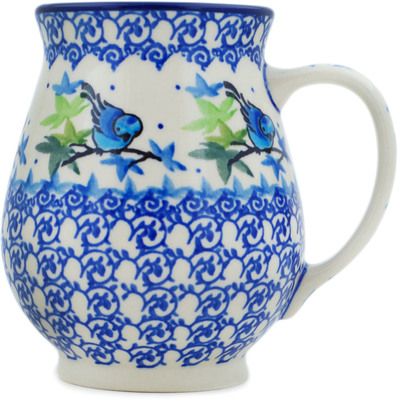 Polish Pottery Mug 17 oz Birdy Babies