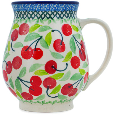 Polish Pottery Mug 17 oz Cherry Sweet