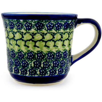Polish Pottery Mug 17 oz Emerald Forest