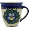 Polish Pottery Mug 17 oz Flower In The Grass UNIKAT