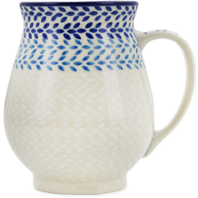 Polish Pottery Mug 17 oz Half And Half