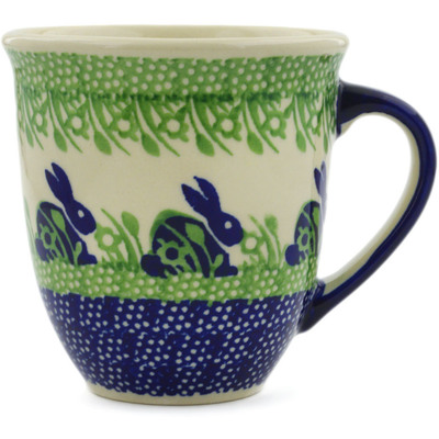 Polish Pottery Mug 17 oz Hare In Tall Grass