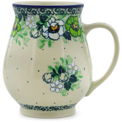 Polish Pottery Mug 17 oz Lush Floret
