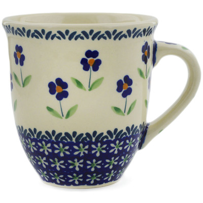 Polish Pottery Mug 17 oz Mariposa Lily