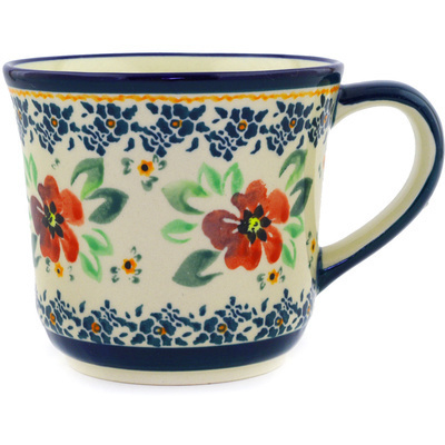 Polish Pottery Mug 17 oz Nightingale Flower