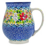 Polish Pottery Mug 17 oz Petal Dance UNIKAT