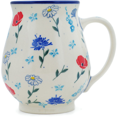 Polish Pottery Mug 17 oz Picking Field