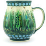 Polish Pottery Mug 17 oz Prairie Land UNIKAT