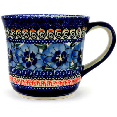 Polish Pottery Mug 17 oz Regal Bouquet UNIKAT