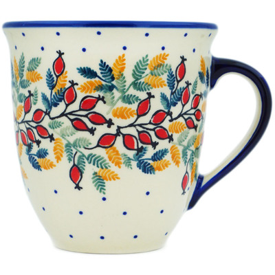 Polish Pottery Mug 17 oz Rowanberry Crown UNIKAT