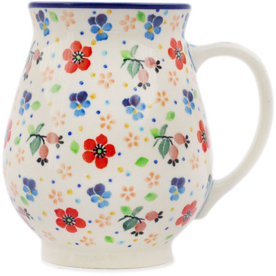 Polish Pottery Mug 17 oz Spring Meadow UNIKAT