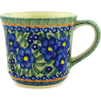 Polish Pottery Mug 17 oz Texas Poppy UNIKAT