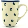 Polish Pottery Mug 19 oz Blue Buds