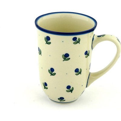 Polish Pottery Mug 19 oz Blue Buds