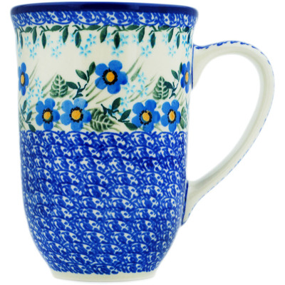 Polish Pottery Mug 19 oz Blue Joy