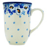 Polish Pottery Mug 19 oz Blue Spring