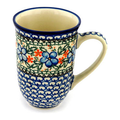 Polish Pottery Mug 19 oz Cobblestone Garden