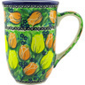 Polish Pottery Mug 19 oz Easter Rose UNIKAT