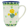 Polish Pottery Mug 19 oz Evening Rose