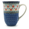 Polish Pottery Mug 19 oz Floral Lattice