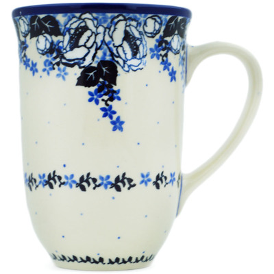 Polish Pottery Mug 19 oz Flowers At Dusk