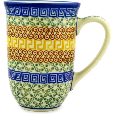 Polish Pottery Mug 19 oz Grecian Sea