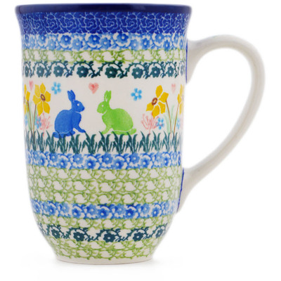 Polish Pottery Mug 19 oz Hopping In Love