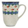 Polish Pottery Mug 19 oz Lady Bug Pomenade