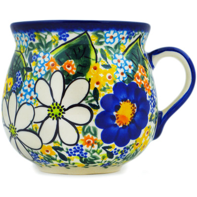 Polish Pottery Mug 19 oz Magical Spring UNIKAT