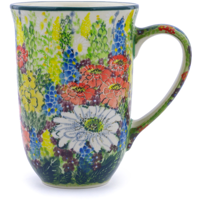 Polish Pottery Mug 19 oz Meadow Pride UNIKAT