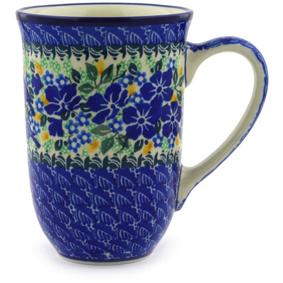 Polish Pottery Mug 19 oz Sitting Blue Birds UNIKAT